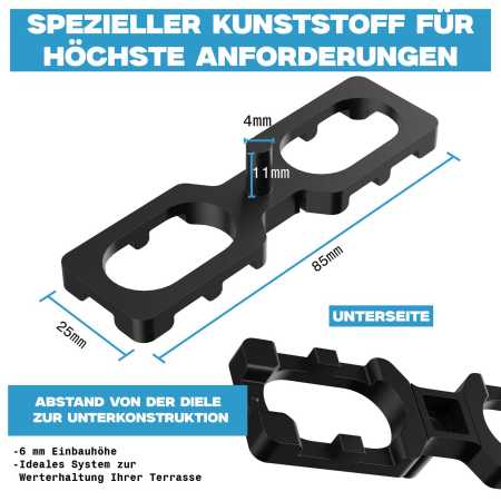 4mm Abstandhalter, Abstandshalter, Distanzhalter für Terrassendielen NEU !! / geriffelte Version